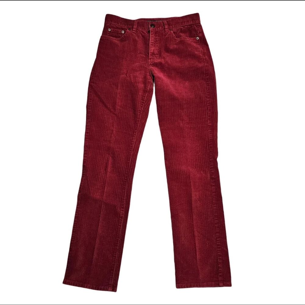 y2k boho indie sleaze red corduroy pants
